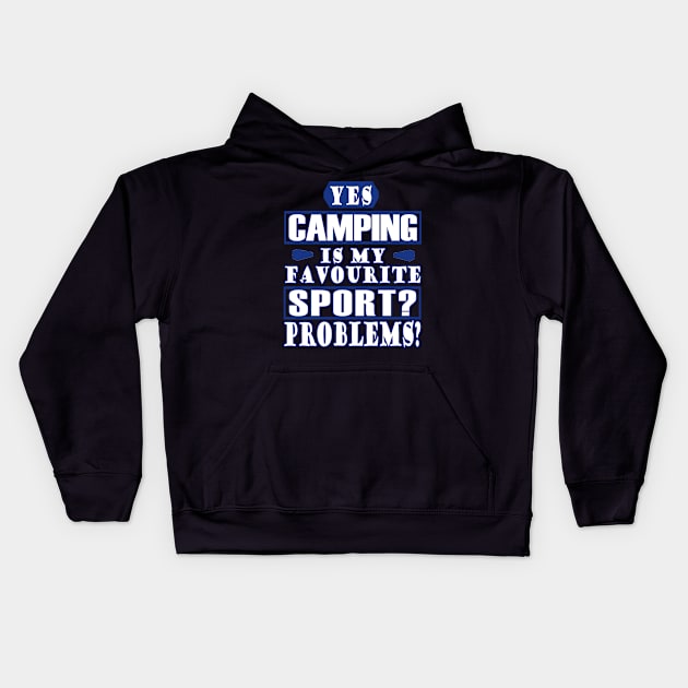 Camping caravan campfire boys men Kids Hoodie by FindYourFavouriteDesign